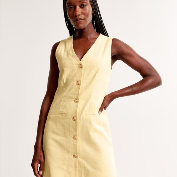 A&F Mara Linen-Blend Vest Mini Dress - size M - Picture 6 of 6